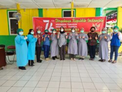 Jelang Hut RI ke 76, Polsek Tuntungan Lakukan Vaksinasi Masal Kepada Warga