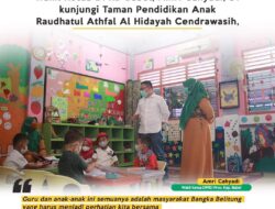 Kunjungi Raudhatul Athfal, Rasa Prihatin Kembali Terlihat Dari Raut Wajah Amri Cahyadi