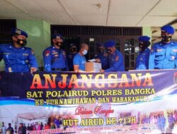 Satpolairud Polres Bangka, Adakan Anjangsana Dalam Rangka HUT Polairud ke -71