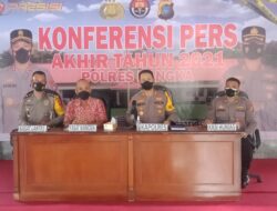 Kapolres Bangka Pimpin Konferensi Pers, Capaian Kinerja 2021