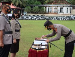 Sertijab Perwira Jajaran Utama Serta Kapolsek, di Pimpin Kapolres Bangka