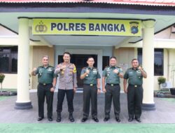 Danrem 045/Gaya Beserta Rombongan, Kunjungi Polres Bangka