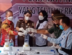 Kejari Bangka Gelar Pemusnahan Barang Bukti, Sebanyak 99 Perkara Tipidum 2022