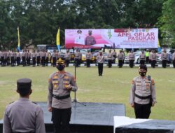 Guna Pengamanan Hari Raya Idul Fitri, Polres Bangka Apel Gelar Pasukan