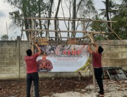 Satreskrim Polres Bangka, Larang Aktivitas Penambangan Ilegal Melalui Spanduk Himbauan
