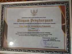 Pemkot Pangkalpinang Raih Peringkat 1 Status Kinerja Penyelenggaraan Pemerintah Daerah se Babel