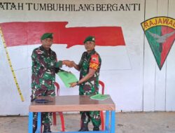 Serah Terima Pos Satgas Pamtas RI-PNG dari Yonif 123/Rajawali kepada Yonif 511/Dibyatara Yodha