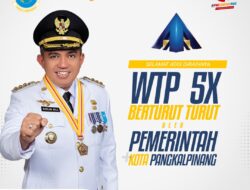 5 Kali Raih WTP, Pemkot Pangkalpinang Diganjar Penghargaan dari Menkeu 