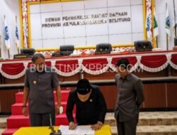 DPRD Babel Gelar Paripurna Pengambilan Keputusan Penetapan Propemperda
