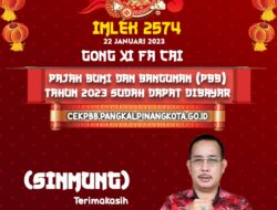 Budi Kepala Bakeuda Pangkalpinang : “Selamat Tahun Baru Imlek 2023”