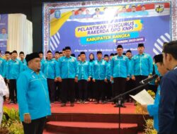 Bupati Mulkan Melantik DPD KNPI Kabupaten Bangka Periode 2023-2026