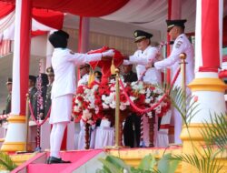Wawako Sopian Jadi Inspektur Upacara Penurunan Bendera Merah Putih HUT Ke-78 RI
