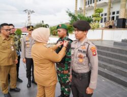 Pj Walikota Pembina Apel Gabungan Persiapan Pengamanan TPS Pemilu 2024