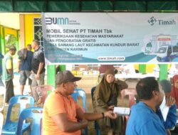 Mobil Sehat PT Timah Layani 87 Warga Desa Sawang Laut, Meski Hujan
