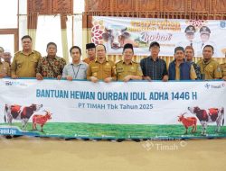 PT Timah Salurkan Hewan Kurban untuk 12 Desa di Bangka Tengah