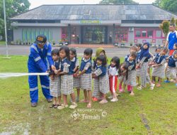 Anak TK Kutilang Antusias Belajar Tanggap Bahaya Kebakaran Bersama PT Timah