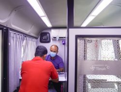 PT Timah Hadirkan Mobil Sehat, Warga Kundur Antusias Periksa Kesehatan Gratis