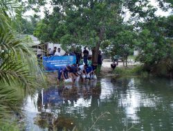 PT TIMAH Lestarikan Ikan Endemik Lewat Penebaran Bibit di Kolong Eks Tambang Bangka Tengah