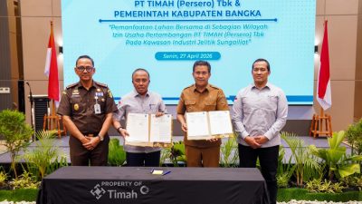PT Timah–Pemkab Bangka Teken Kerja Sama Pemanfaatan Lahan IUP Jelitik, Dorong Ekonomi Daerah   