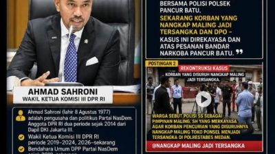 Wakil Ketua Komisi III DPR RI Soroti Kasus Korban Pencurian Jadi Tersangka di Polrestabes Medan 
