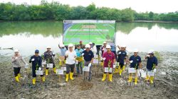 PT TIMAH dan Pemkab Bangka Revitalisasi Kolong AKHLAK Air Kantung, Tanam 560 Bibit