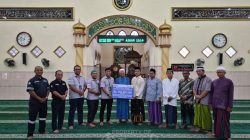 PT TIMAH Bantu Tingkatkan Fasilitas Masjid Agung Darussalam Manggar, Jamaah Makin Nyaman Beribadah