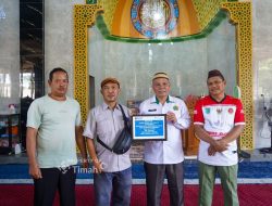 PT TIMAH Bantu Pembangunan Masjid Uswatun Hasanah di Bangka Tengah, Ringankan Kendala Dana