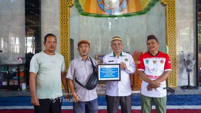 PT TIMAH Bantu Pembangunan Masjid Uswatun Hasanah di Bangka Tengah, Ringankan Kendala Dana