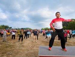 Ratusan Warga Ikuti Senam Kemerdekaan PT TIMAH di Bangka Barat